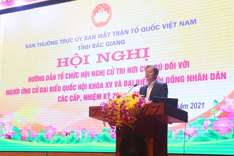 MTTQ tỉnh Bắc Giang hướng dẫn tổ chức hội nghị cử tri nơi cư trú đối với người ứng cử đại biểu...
